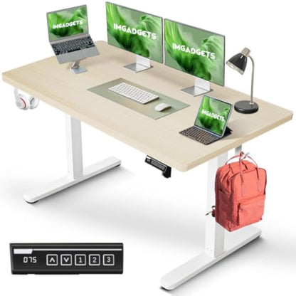 Electric Standing Desk 47x24" – Height Adjustable with Quiet Motor & Memory Controls